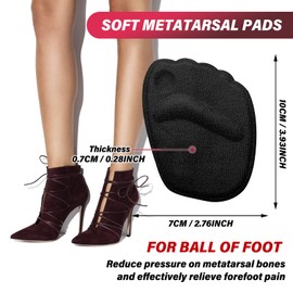 WLLHYF 3 Pairs Metatarsal Pads Heel Non-Slip and Comfortable Pads Reusable Shoe Gel Cushion High Heel Inserts Support Relieves Foot Pain for Men Women