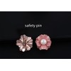 GYAYU - Broche para mujer, diseño de flor y perlas,