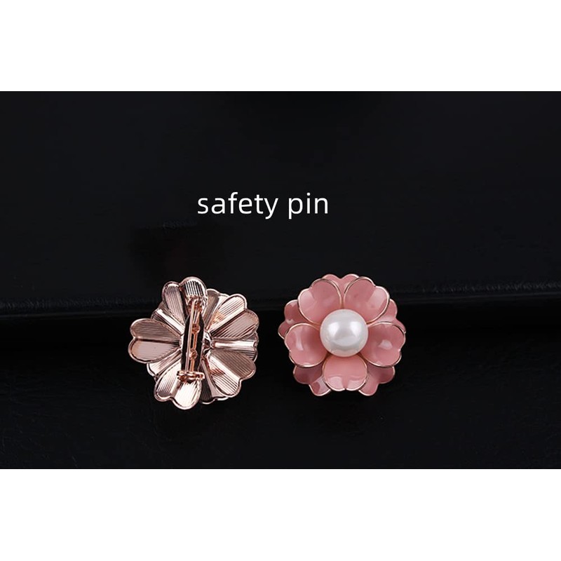 GYAYU - Broche para mujer, diseño de flor y perlas,