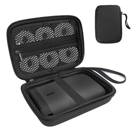 ROEOWENE Bag for SUPVAN E10 Label Printer, Labelling Device, Mini Printer, Protective Case for Nelko P21/NIIMBOT D11/Pristar P15 Bluetooth Labelling Device, Portable Label Printer (Bag Only)-Black1