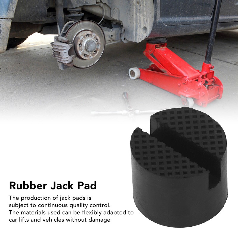 2Pcs Rubber Jack Pad Slotted Adapter Trolley Vehicle Lift Axle