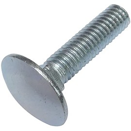 AERZETIX - C48982 - Set of 100 sledge screws/round head plough with square collar - M6 x 25 mm - made of galvanised steel - DIN 603