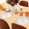 Whaline 16Pcs Orange Plastic Tablecloth 4 Orange Rectangle Table Cover