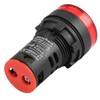 Heschen 22mm LED Indicator Pilot Light, AD16-22D/S, 220VAC 20mA, Red