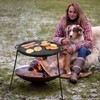 Onlyfire 18" Campfire Grill Griddle, Double Sided Reversible Portable Campfire