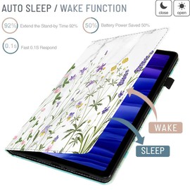 Case for All-New Fire HD 10 Tablet (11th Generation 2021 Release) & Fire HD 10 Plus Auto Sleep/Wake with Elastic Band Multi-Angle Viewing Protective Slim Flip Folio Stand Cover. (Country Garden)