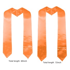 GraduatePro Graduation Stole Church Priest Choir Steel Adult Unisex University 16 Colours, orange