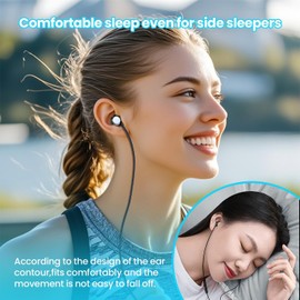 TC01 Ceramic Sleep Headphones Wired Earphones, Noise Blocking Wired Earbuds, Small Earplugs for Side Sleepers, Snoring, Yoga,3-Frequency Ultra Large Diaphragm for Singer Musician (3.5mm-White)