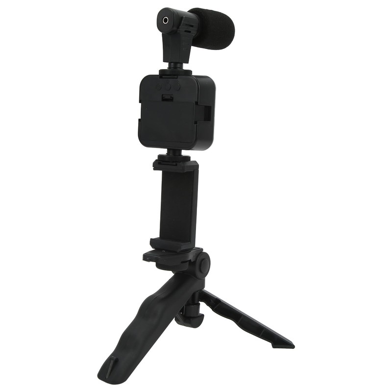 Smartphone Video Kit Tripod Mobile Phone Clip Fill Light Microphone