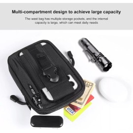Unbranded Military Tactical Fishing Camping Pouch Outdoor Waist Bag Climbing Shoulder Bags - Black Fanny Pack