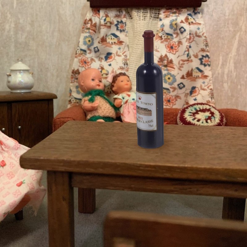 Miniature Wine Bottles Mini Bar 8pcs Dollhouse Wine Bottles 1/12