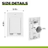 Central Vacuum Square Door Low Volt Inlet Wall Plate for