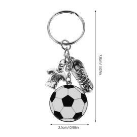TIDTALEO 12pcs Soccer Keychain Sports Team Bag Charm Birthday Party Filler Unisex Backpack Pendant