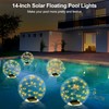 LUBITTE Floating Solar Pool Lights, 14-Inch Fairy Inflatable Light-Up Glow
