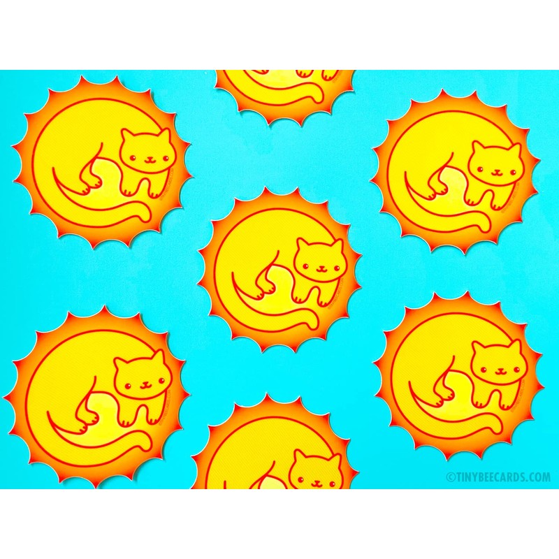 Sun Kitty Vinyl Sticker