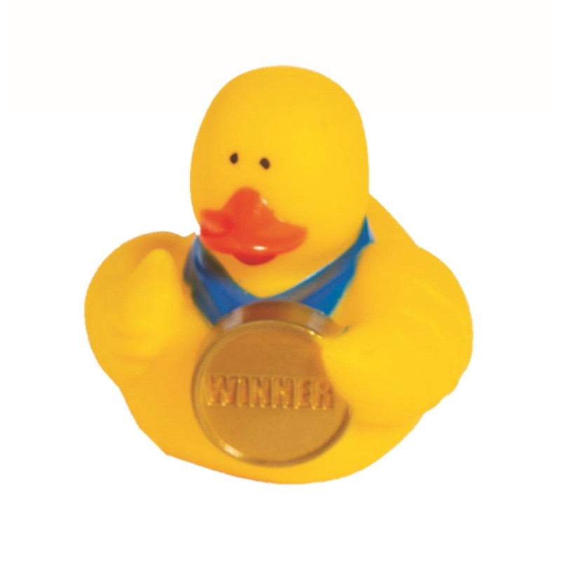 Fun Express 12 Pieces Award Medal Rubber Ducks - Ducky