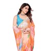 MAHEK Fab - Sari indio para mujer, diseño de georgette