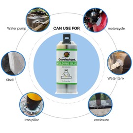YUEIVY Metal Epoxy Glue 50ml, 2 Part Heavy Duty Cold Weld Epoxy Glue for All Uses,Bonding Metal,Plastic,Ceramics,Filler for Automotive Marine Repairs.High-Temperature Resistant Heavy Duty ab Glue. (3)