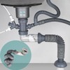 Bathtub Shower Drain Pipe,Low Profile 1 1/2 P Trap,Flexible Tub