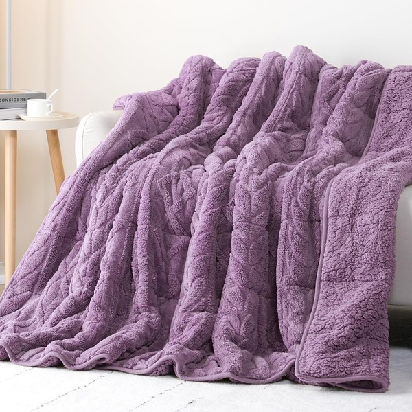 Cottonblue Jacquard Weighted Blanket 15lbs for Adults Twin Full Size,