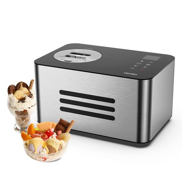 UKKISO Ice Cream Maker for Home: 1.6 Quart Automatic Ice