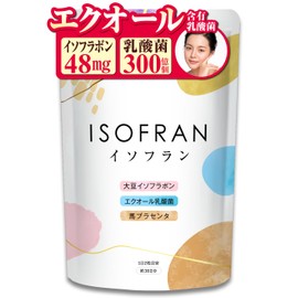 【贅沢ダブル配合】エクオール イソフラボン サプリ イソフラン イソフラボン48mg 乳酸菌300億個 アグリコン型 高麗人参 馬プラセンタ (1袋)