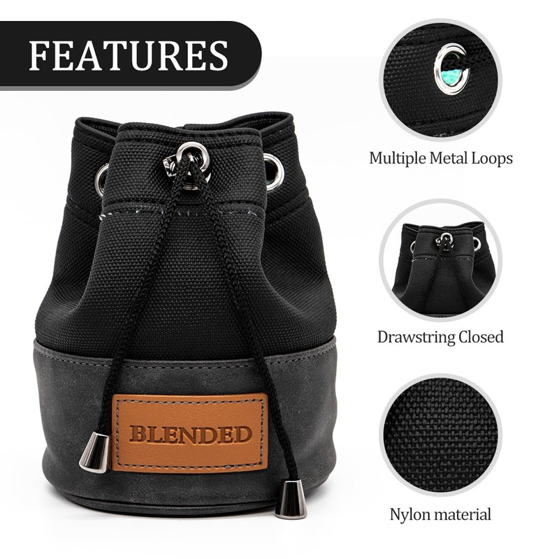 BAIRBRE Golf Valuables Pouch,Bucket Waist Design Golf Pouch Bag with