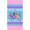 CafePress Unicorn Face Cute Girl 35"x70", Oversized, Soft Beach Towel