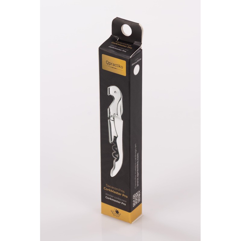 Qpractiko - CorkMaster Pro Waiter Corkscrew | Ergonomic Design |