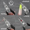SAMSFX Mini Fishing Pliers with Retractors, Snap Split Ring Pliers,