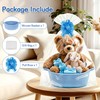 TONIFUL Blue Small Woven Basket with Gift Bag and Pullbow