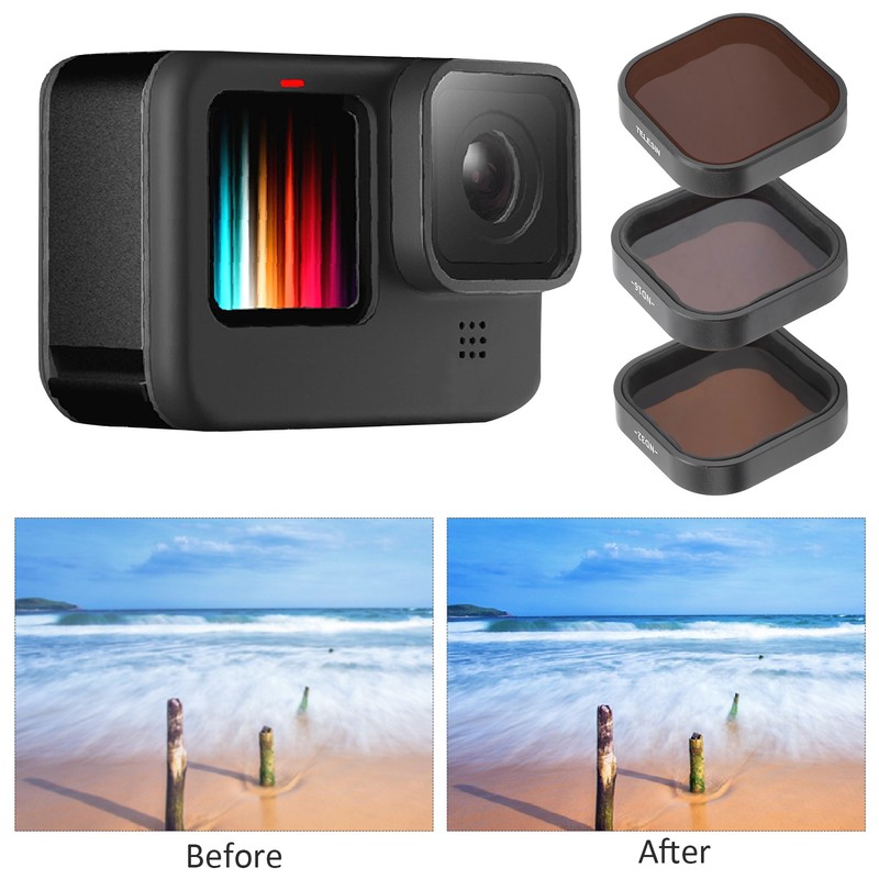 TELESIN Motion Camera Filter Kit ND 8/16/32 Neutral Density Filter