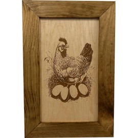 Bellewood Designs Hidden Gun Storage Wall Decoration Farmhouse Chicken and Eggs, Secure Concealed Gun Safe
