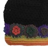 ZLYC Ladies Beanie Hat, Colorful Flower Black