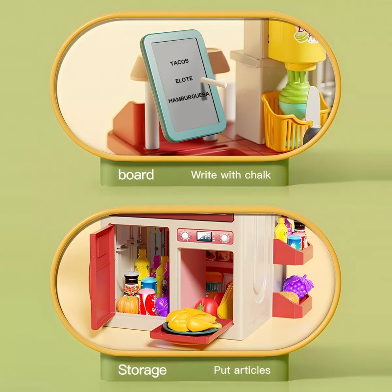 HC Life Cocina De Juguete Infantil Para Niños Luz &