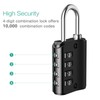 ORIA Combination Padlock, 4 Pack Combination Locks, 4 Digit Padlock
