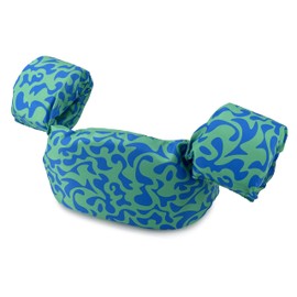 Silfrae Swim Vest Swim Floatation Vest Flotation Device Kids Floaties for Pool Weighing from 30 to 50 lbs (Blue Ripple)