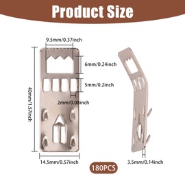 CHGCRAFT 180 Pcs Foam Board Hangers Nailess Wall Hanger Picture Hanger No Tools Wall Hangers for Home Office Decoration