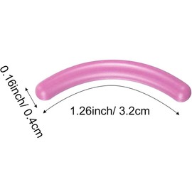 Jeufond 80 pcs Eyelash Curler Refills, Eyelash Curler Pads, Silicone Rubber Universal Eye lash Curler Replacement Refills with Clear Storage Box (Pink)