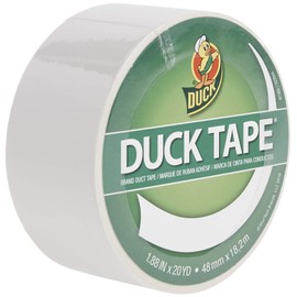 Duck Tape Solid Colours White. Repair, craft, personalise, decorate and educate - 48mm X 18.2m