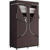 SORCEDAS Portable Wardrobe Closet Storage Organizer Metal Hanging Rack Non-Woven