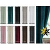 BEAUTEX Velvet Blackout Curtain with Eyelets 140 x 175 cm