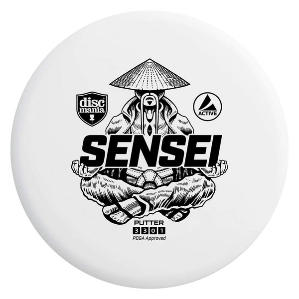 Discmania Active Base Sensei Disc Golf Putter - Stable Disc Flight (Colors May Vary) - 165-170g