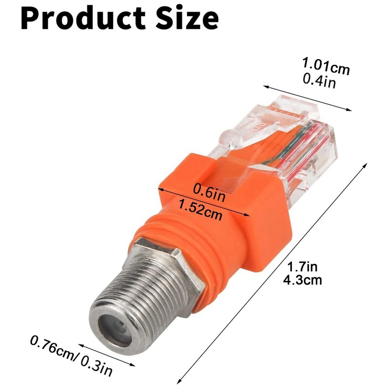 Yieidui Coaxial to Ethernet Adapter, 4 Pack Coax F Female