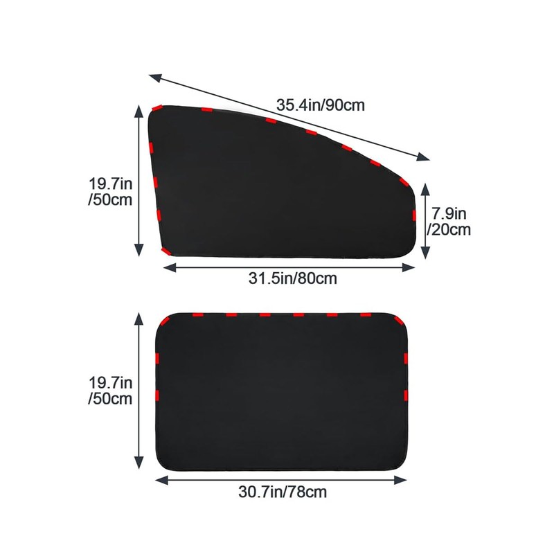 Car Sun Shade 4 Pieces Magnetic & UV Protection Window