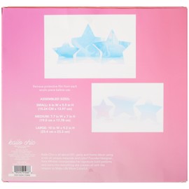 C.R. Gibson Kailo Chic Acrylic Iridescent Stars Set of 3 - Sparkling Acrylic Decorations for Holiday & Party Decor