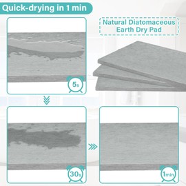 Toothbrush Holder Instant-Dry Organizer - Bathroom Countertop Organizer Kids Electric Toothbrush Toothpaste Holders - 7 Slots Bathroom Sink Accessories Storage Tooth Brush Counter Organization, White