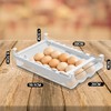 LOMUG Fridge Organiser Eggs, Drawer Egg Holder, Egg Container for