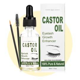 Sérum aceite de ricino 30 ml, crecimiento y nutrición de pestañas para piel normal