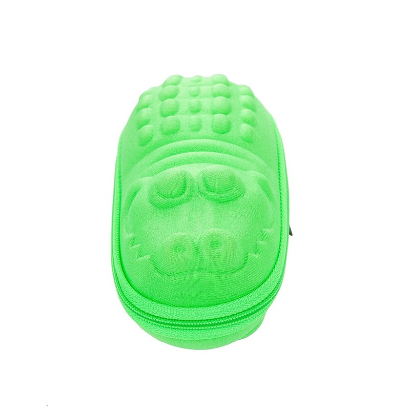 Sunproof Sunglasses case red mouthed Green Crocodile